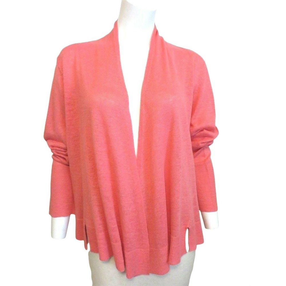 Eileen Fisher Open Front Draped Cardigan Sweater … - image 1